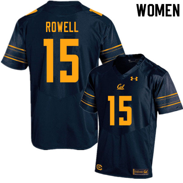Women #15 Robby Rowell Cal Bears UA College Football Jerseys Sale-Navy